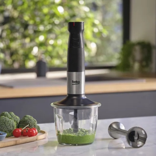 Set blender de mana Beko HBA81762BX, 750W, 12 trepte de viteza +Turbo, 1 l, 5, negru/argintiu - Img 7