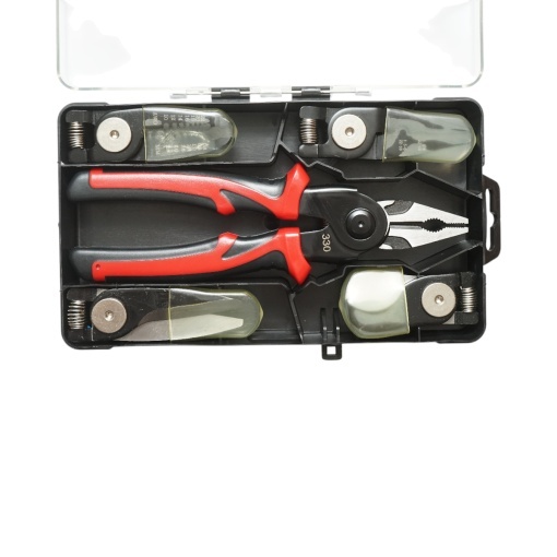 Set cleste patent multifunctional 5 in 1 cu foarfeca, taiere, sertizare, dezizolare cabluri - Img 4