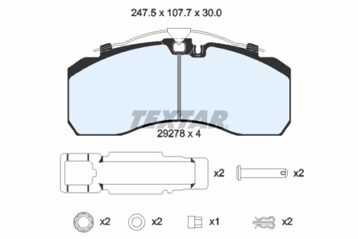 SET PLACUTE FRANA TEXTAR DAF, IRISBUS, IVECO, KARSAN, MAN, MERCEDES, NEOPLAN, RENAULT, SCANIA, SETRA - Img 2