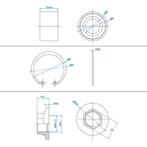 Set Rulment compact 30/60x37mm compatibil AL-KO - Img 6