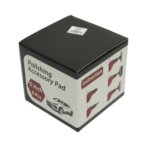 Set slefuire si polisare 125mm Velcro, bureti polisare, pad lana, pad abraziv, discuri abrazive P80, P120, P180, adaptor M14 pentru polizor unghiular si bormasina 9 piese Breckner Germany - Img 11