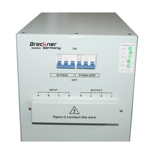 Stabilizator automat de tensiune 30KVA trifazat cu servomotor, bypass, afisaj LCD Breckner Germany - Img 7