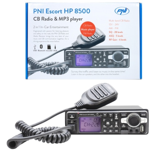 Statie radio CB si MP3 player PNI Escort HP 8500 ASQ include casti cu microfon - Img 6