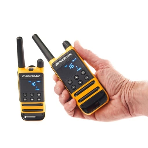 Statie radio portabila PMR PNI Dynascan P19, 446MHz, 0.5W, 16CH, IP54, set 2 bucati - Img 3