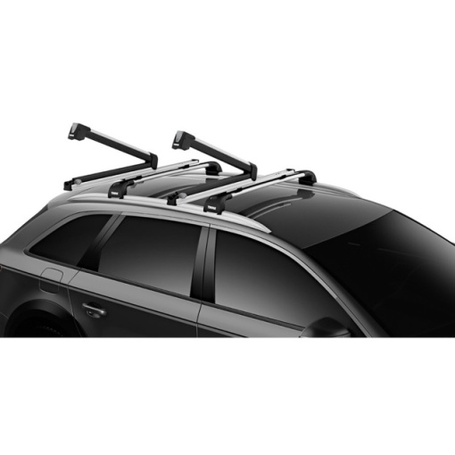 Suport 6 perechi schiuri Thule SnowPack 7326 cu prindere pe bare transversale aluminiu cu profil T - Img 5