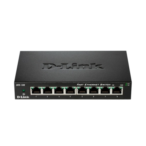 Switch internet D-link DLK S108 cu 8 porturi 10/100Mb carcasa metalica - Img 3