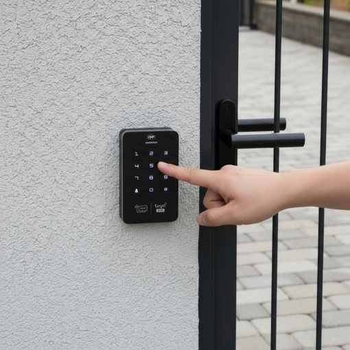 Tastatura control acces PNI DK150T cu Wi-Fi, deblocare cu PIN, card RFID si din aplicatia Tuya Smart, IP65, negru - Img 4