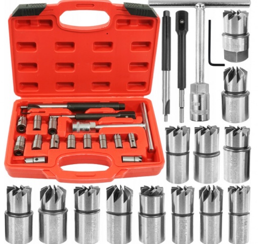 Trusa 17 buc Freze rectificat si reconditionat scaun injector VERKE - Img 2