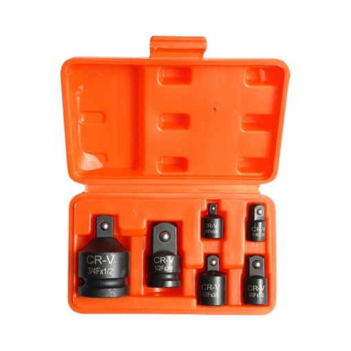 Trusa 6 adaptoare reductoare antrenor clichet chei tubulare cu patrat 1/4, 3/8, 1/2, 3/4 inch Cr-V Breckner Germany - Img 2