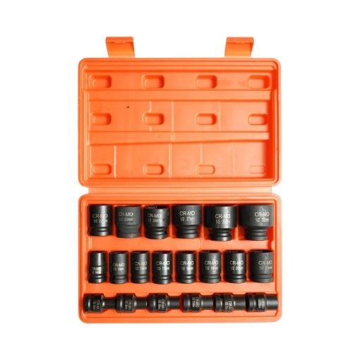Trusa chei tubulare de impact scurte 8-32mm, patrat 1/2 inch Cr-Mo 20 piese Breckner Germany - Img 2