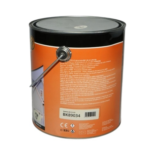 Vopsea email anticoroziva 3 in 1 alb 013 pe baza de solvent 3.5L, direct pe rugina, interior si exterior Breckner Germany - Img 3