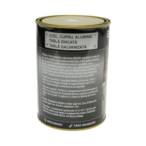 Vopsea email anticoroziva 3 in 1 alb boreal pentru metal 2kg, direct pe rugina, pe baza de apa Breckner Germany - Img 3