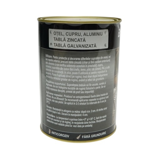 Vopsea email anticoroziva 3 in 1 rosu 250 pentru metal 2kg, direct pe rugina, pe baza de apa Breckner Germany - Img 3