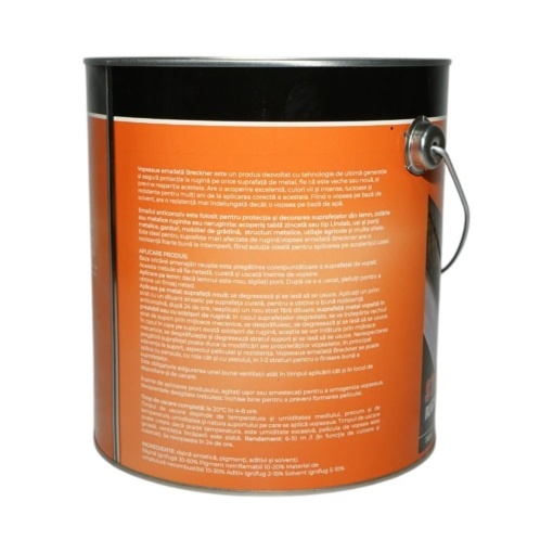Vopsea email anticoroziva 3 in 1 zinc pe baza de solvent 3.5L, direct pe rugina, interior si exterior Breckner Germany - Img 2