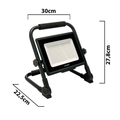 WAINGRO 50W: Proiector de lucru LED SMD 50W cu suport de sol si cablu de 3 metri - Img 2