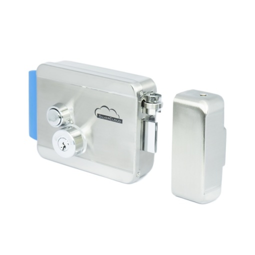 Yala electromagnetica SilverCloud YE910, 12V, din inox, cu butuc dublu si buton, Fail Secure NO, compatibila cu sisteme de control acces - Img 3