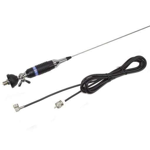 Antena CB PNI S9, 120 cm, cu fluture, cablu RG58 de 4m si reflectometru PNI SWR-300 pentru masurare SWR - Img 4