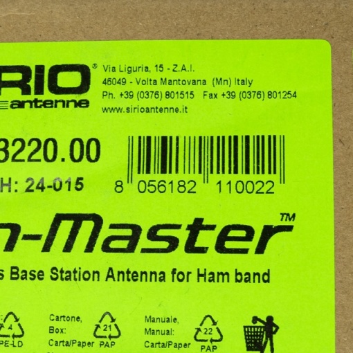 Antena de baza CB Sirio Gain Master 25.5-30 MHz 736cm 500w pentru cladiri - Img 8