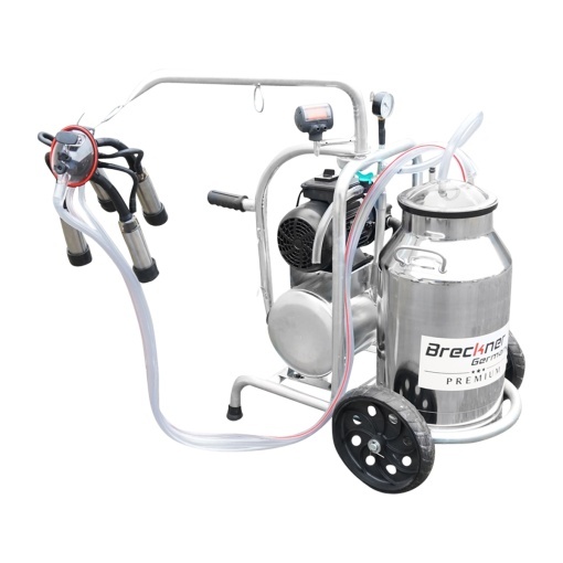Aparat de muls vaci cu grup colector 160cc, sasiu galvanizat, bidon inox 30L, 1 post Breckner Germany - Img 8