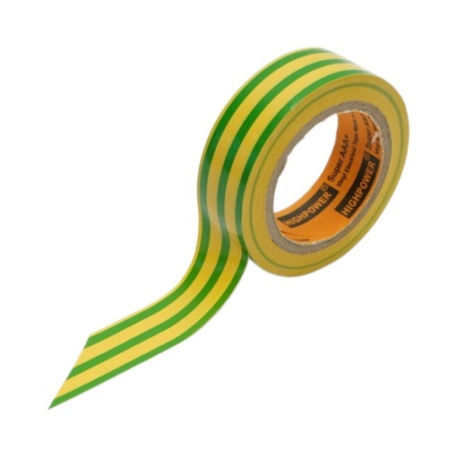 Banda izolatoare galben-verde vinil 19mm x 9m Anti Fire Super AAA+ HighPower - Img 2