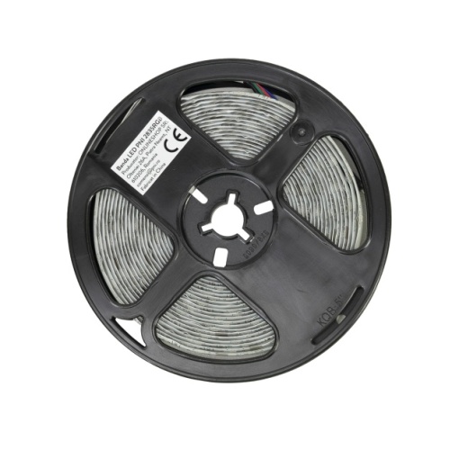 Banda LED PNI 2835RGB, RGB, IP65, silicon, lungime 5 metri, cu telecomanda, alimentator 230 V, dimabil, jocuri de lumini, 270 LED-uri tip 2835, 12W - Img 3
