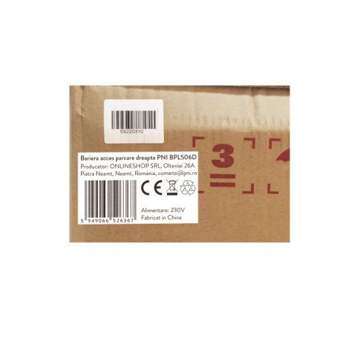 Bariera acces parcare stanga PNI BPL505D cu Led, lungime bariera 5m, telecomanda inclusa - Img 8