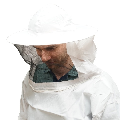 Bluza apicola alba cu masca de protectie marimea XXL - Img 4