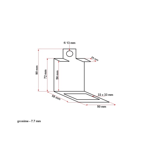 Brida arc dublu 50x7.7 33x33 - Img 5