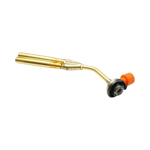 Cap arzator butelie gaz spray cu flacara dubla pentru lipire, rotire 360 grade, aprindere manuala, flacara reglabila 1300°C - Img 3