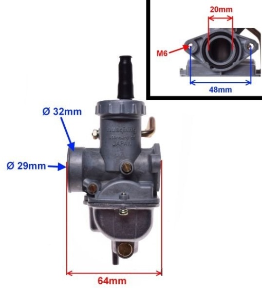 Carburator motocicleta Mini Cross 4T 17mm - Img 2