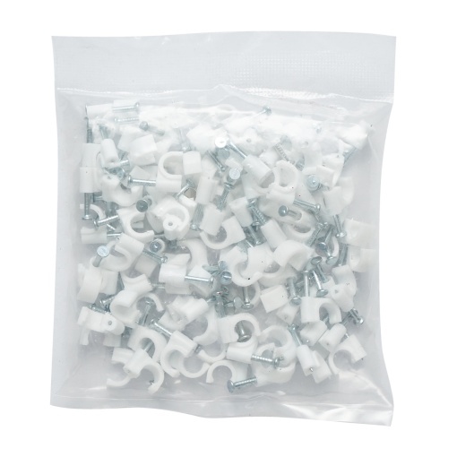 Clema cui 6mm din plastic pentru fixare cablu, 100 buc - Img 4