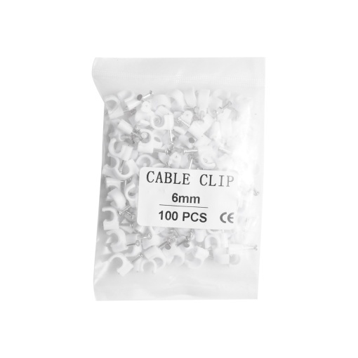 Clema cui 6mm pentru fixare cablu, 100 buc - Img 4