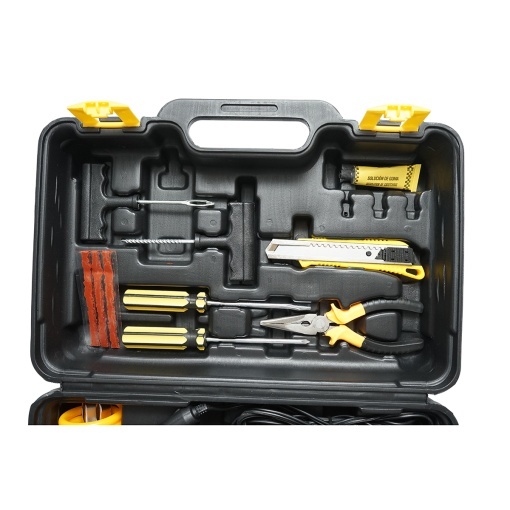 Compresor aer umflat roti 12V 180W, 150PSI, 45l/min, cablu 3m, kit pentru pana auto Breckner Germany - Img 4