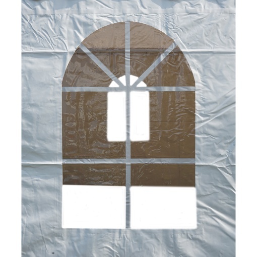 Cort evenimente pavilion tip pagoda 5x5m, alb impermeabil UV, acoperis PVC 750g/m2, cadru otel-aluminiu 48x48x2.5mm - Img 11