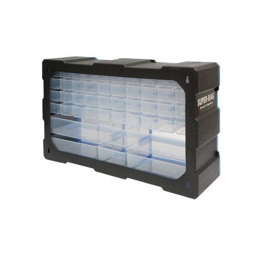 Cutie depozitare albastra din plastic modulara, 46 sertare 620x157x360mm Breckner Germany - Img 4