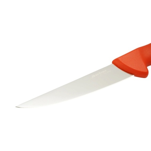 Cutit de transat si injunghiat profesional 15cm, lama otel 5Cr15MoV, maner Nylon rosu-portocaliu Breckner Germany - Img 6