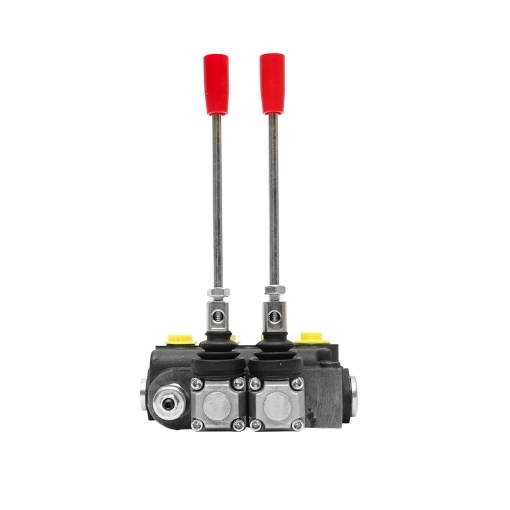 Distribuitor hidraulic cu 2 manete supapa de siguranta SD11 debit 80L/min levier si reductie -15 /+80 Breckner Germany - Img 4