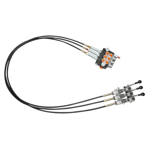 Distribuitor hidraulic cu 3 manete, lungime cablu 2m presiune 250 bar debit 40L/min Breckner Germany - Img 3