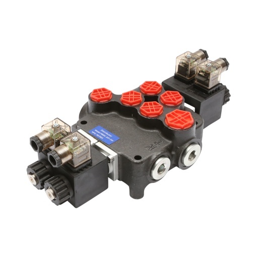 Distribuitor hidraulic P80 electromagnetic cu 2 cai, 24V Breckner Germany - Img 3