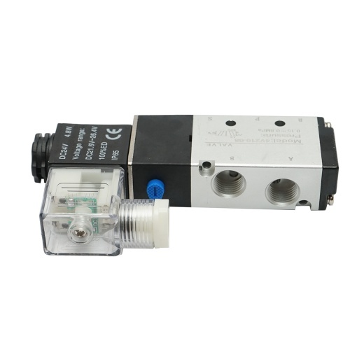 Electrovalva pneumatica 5 cai, 2 pozitii 1/4 inch, DC24V/4.8W, 4V210-08 IP65 - Img 3