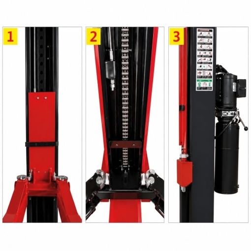 Elevator auto cu 2 coloane 380V, 2.2kW, capacitate ridicare 3500kg, actionare mecanica, inaltime ridicare 1900mm - Img 4