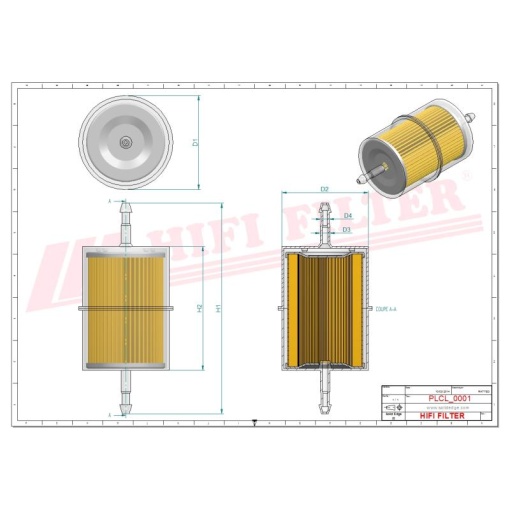 Filtru combustibil RT 1 HIFI FILTER - Img 2