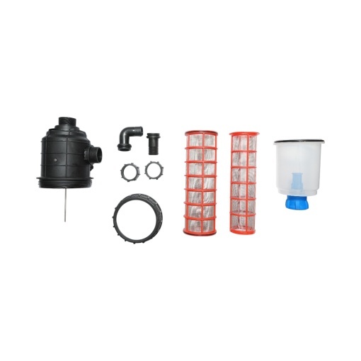 Filtru erbicidator transparent cu 2 site si valva autocuratare, racord 32mm - Img 2