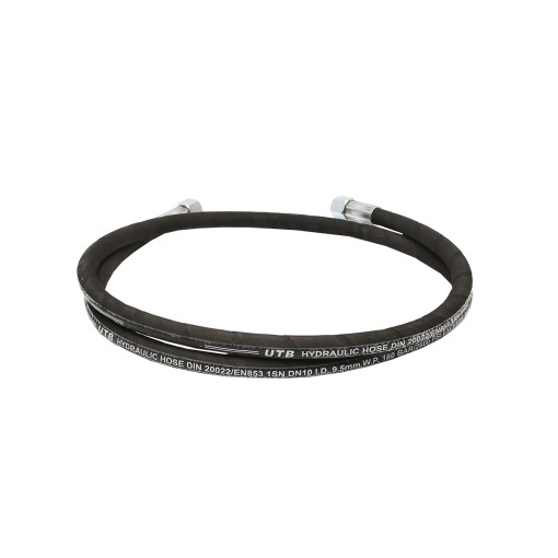 Furtun presiune 2SN DN10 sertizat cu capete fixate hidraulic L= 1800mm (Reductie M20X20) - Img 3