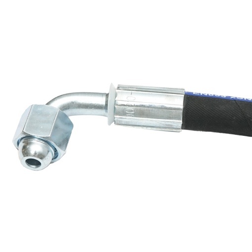 Furtun presiune 800mm hidraulic 2SN DN10 sertizat cu armaturi 90 grade M20x1,5 si armatura dreapta M20x1,5 - Img 2