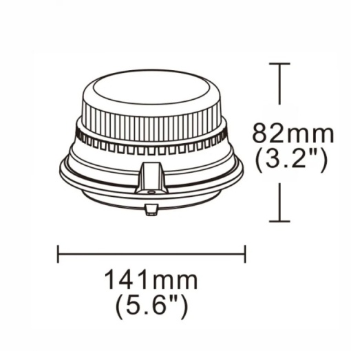 Girofar auto cu efect de rotatie sau stroboscopic 12V/24V orange cu 12 LED-uri 16W - Img 2