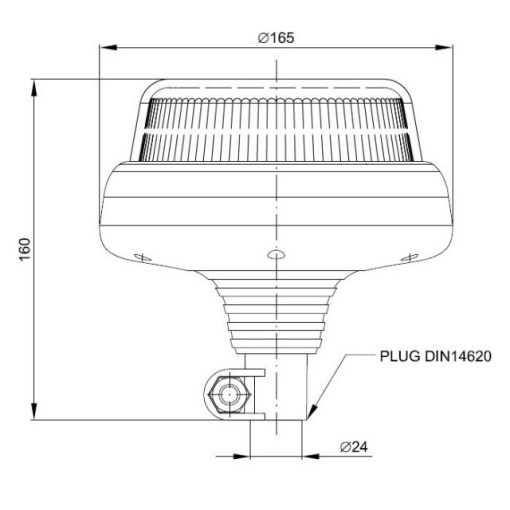 Girofar LED cu efect stroboscopic (necesita suport tubular) FRISTOM - Img 2
