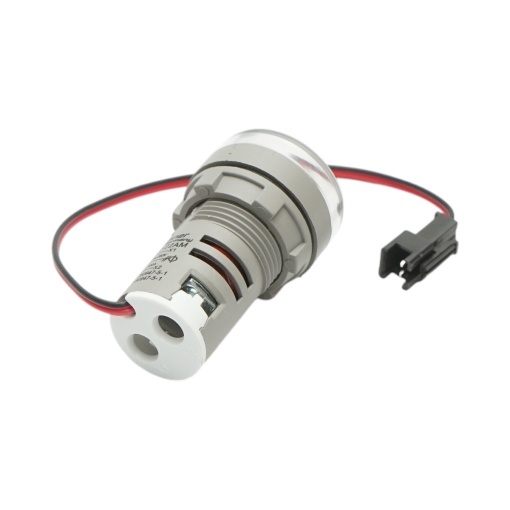 Indicator digital ampermetru LED alb 0-100A, 220V/380V Ø 22mm Breckner Germany - Img 5