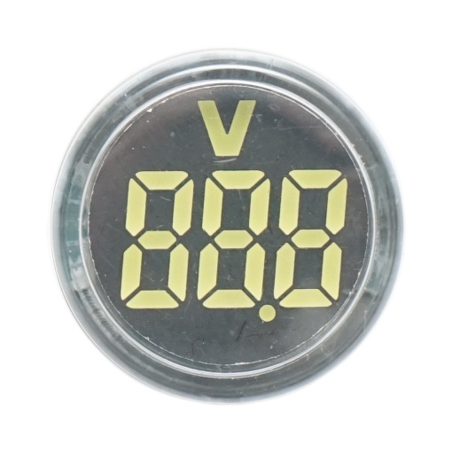 Indicator digital ampermetru LED alb 50-500V AC Ø 22mm Breckner Germany - Img 2