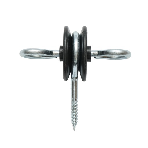 Izolator din otel inoxidabil cu ancorare dubla 5.9mm 90x86mm gard electric Breckner Germany - Img 3